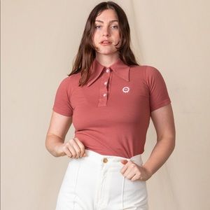 EUC Big Bud Press Red Clay Polo